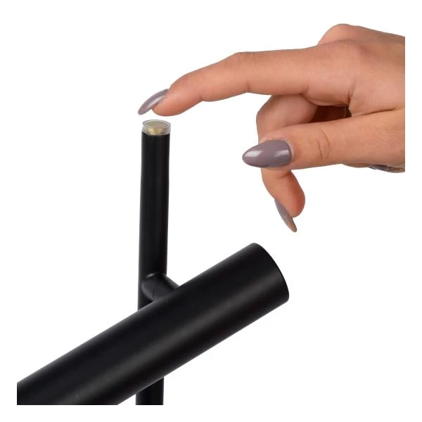 Lucide PHILON - Lampadaire / lampe de lecture - Ø 23 cm - LED Dim. - 2x4,5W 3000K - Noir - détail 3